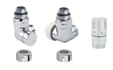 Isan termostatski kutni triaxial set bijeli desni pro priključak za bakrene cijevi