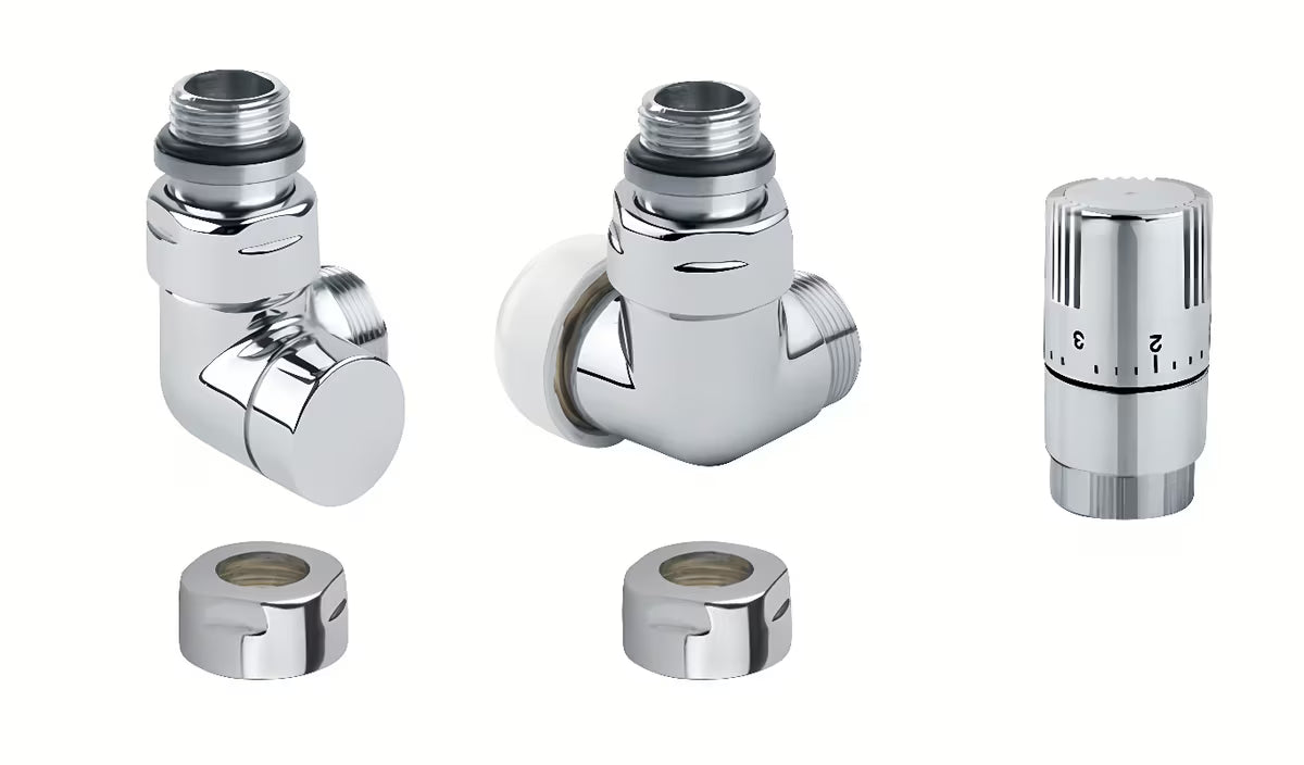 Isan Chrome kutni termostatski set u krom završnoj obradi pro desni priključak