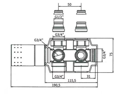 Univerzalni termostatski ventil Isan Chrome pro radijator sa središnjim izlazom i razmakom 50 mm u krom izvedbi.