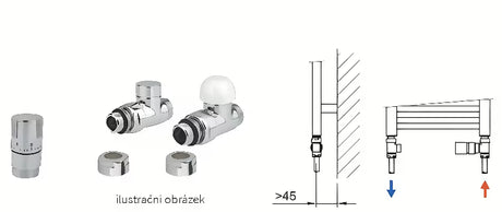 Isan Termsada110 termostatski ravni set s priključkom u pod u krom izvedbi