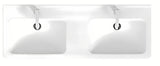 Keramički dvostruki umivaonik Jika Cubito bijeli, 130 x 48,5 cm, s dva otvora pro za slavinu u sredini