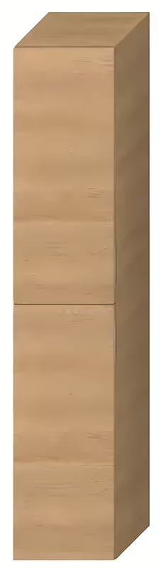 Visoka viseća kupaonski ormarić Jika Cubito u dekoru hrasta s policama i vratima s lijevim ili desnim otvaranjem.