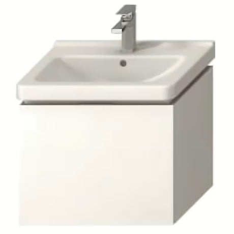 Bijela viseća ormarić ispod umivaonika Jika Cubito 59x42,7x48 cm s ladicom s punim izvlačenjem