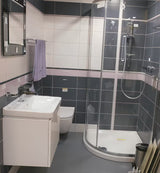 Bijela viseća ormarić ispod umivaonika Jika Cubito 59x42,7x48 cm s ladicom s punim izvlačenjem