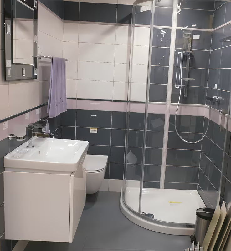 Bijela viseća ormarić ispod umivaonika Jika Cubito 59x42,7x48 cm s ladicom s punim izvlačenjem