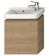 Viseća ormarić ispod umivaonika Jika Cubito 45x24,1x48 cm u dekoru hrasta s preklopnim vratima