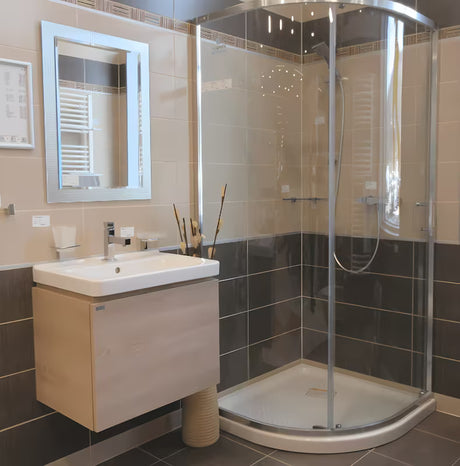 Viseća ormarić ispod umivaonika Jika Cubito u dekoru hrasta s ladicom s punim izvlačenjem