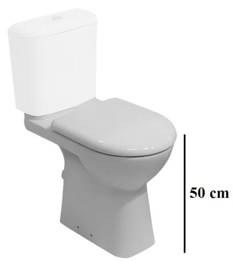 Jika Deep WC školjke kombi WC školjka s dubokim ispiranjem, podnim odvodom i povišenom visinom 50 cm u bijeloj boji