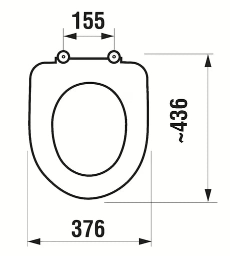 Bijele WC daska Jika Deep od duroplasta bez poklopca s čeličnim šarkama.