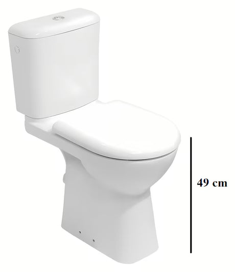 Bijeli WC kombi Jika Deep s DualFlush ispiranjem i vodoravnim odvodom