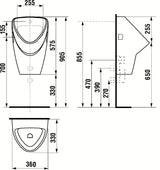 Bijeli pisoar Jika Livo s unutarnjim dovodom vode