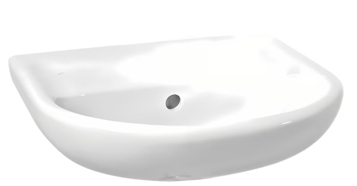 Bijeli viseće keramički umivaonik Jika Lyra Plus 50x41 cm bez otvora za miješalicu