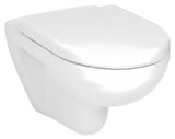 Bijeli viseća WC školjka Jika Lyra Plus s otvorenim ispiralnim rubom i glatkom keramičkom površinom.