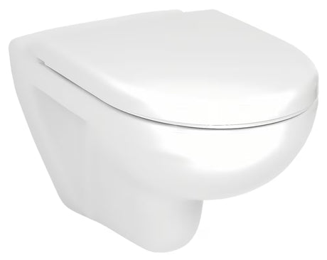 Bijeli viseća WC školjka Jika Lyra Plus s otvorenim ispiralnim rubom i glatkom keramičkom površinom.
