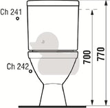 WC kombi Jika Lyra Plus u bijeloj boji s dubokim ispiranjem i DualFlush vodokotlićem