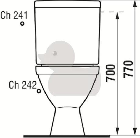 WC kombi Jika Lyra Plus u bijeloj boji s dubokim ispiranjem i DualFlush vodokotlićem