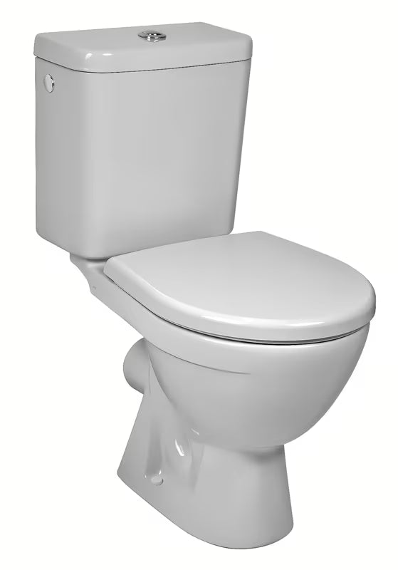 Bijeli WC kombi Jika Lyra Plus s dubokim ispiranjem i vodokotlićem s DualFlush.
