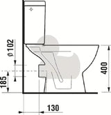 Bijeli WC kombi Jika Lyra Plus s dubokim ispiranjem i vodokotlićem s DualFlush.