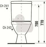 Bijeli WC kombi Jika Lyra Plus s dubokim ispiranjem i vodokotlićem s DualFlush.