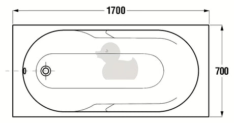 Pravokutna akrilna kada Jika Lyra Plus 170 x 70 cm pro za lijevu i desnu orijentaciju