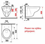 Viseća WC Školjka Jika Lyra Plus bez sustava za ispiranje u bijeloj boji pro modernu kupaonicu