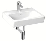 Bijeli keramički umivaonik za kupaonski ormarić Jika Lyra Plus Viva s otvorom pro za slavinu u sredini