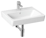 Bijeli keramički umivaonik za kupaonski ormarić Jika Lyra Plus Viva s otvorom pro za slavinu u sredini