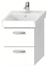 Bijela viseća ormarić ispod umivaonika Jika Lyra Plus Viva 44x40,1x55 cm sa sjajnim frontama