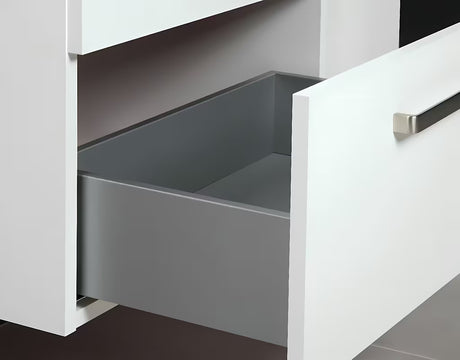 Bijela viseća ormarić ispod umivaonika Jika Lyra Plus Viva 44x40,1x55 cm sa sjajnim frontama