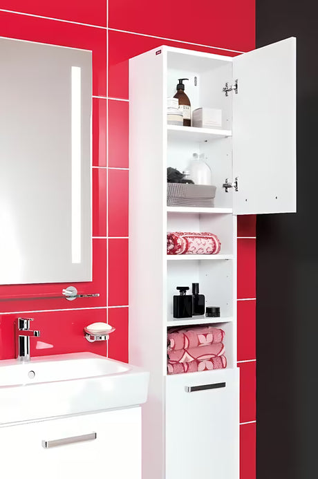 Bijela viseća ormarić ispod umivaonika Jika Lyra Plus Viva 44x40,1x55 cm sa sjajnim frontama