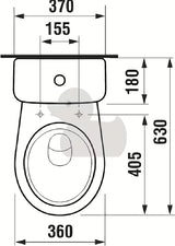 Bijeli WC kombi Jika Lyra Plus s dubokim ispiranjem i vodokotlićem s DualFlush.