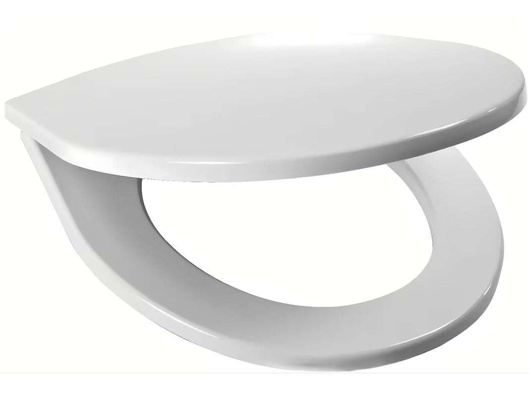 Bijela WC daska Jika Lyra Plus od termoplasta s plastičnim šarkama pro za WC školjku s vodokotlićem