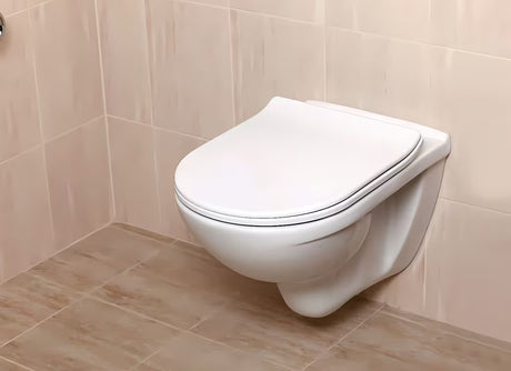 Viseća WC Školjka Jika Lyra Plus od bijele keramike sa štedljivim DualFlush ispiranjem i stražnjim odvodom.