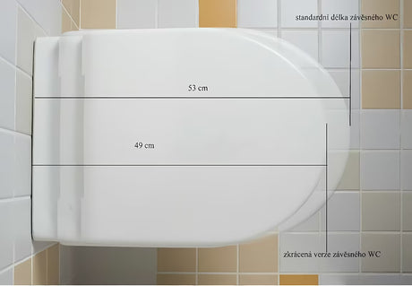 Viseća WC Školjka Jika Lyra Plus od bijele keramike sa štedljivim DualFlush ispiranjem i stražnjim odvodom.