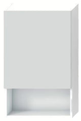 Bijeli viseća ormarić s ogledalom Jika Lyra Plus 50 x 80 cm s policom