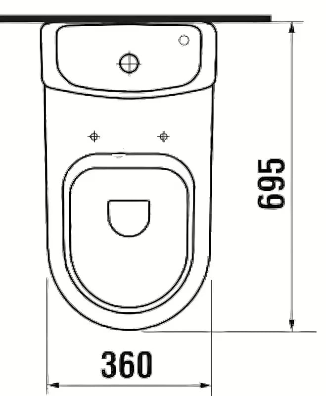 Bijeli WC školjke vodokotlić Jika Mio s bočnim punjenjem i DualFlush ispiranjem 3/6 l