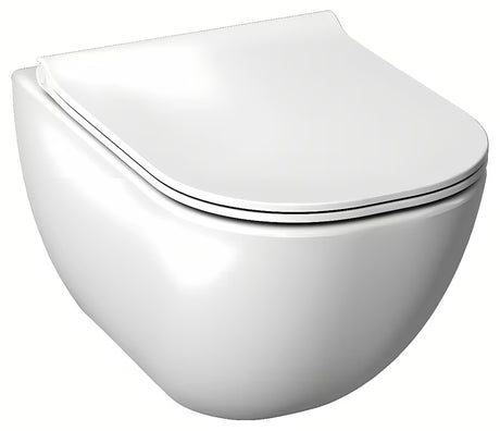 Bijela duroplastna WC daska Jika Mio-N sa soft Close i nosačima od nehrđajućeg čelika u tankoj SLIM izvedbi.