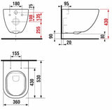 Bijeli viseća WC školjka Jika Mio-N s tehnologijom Rimless, skrivenim pričvršćenjem i završnom obradom Jika Perla.