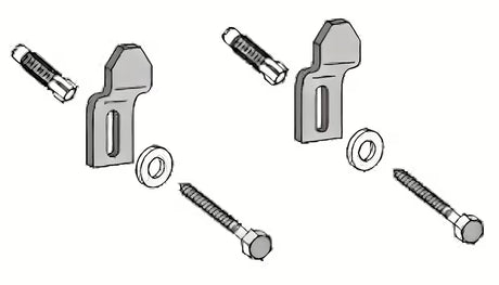 Instalacijski set Jika pro za montažu pisoara Domino i Korint na nosivi zid s metalnim elementima pro za čvrsto učvršćenje.