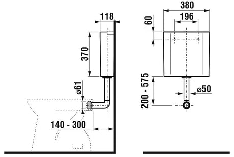 Bijela podžbukni vodokotlić za WC Jika s ispusnim mehanizmom DualFlush 3/6 l