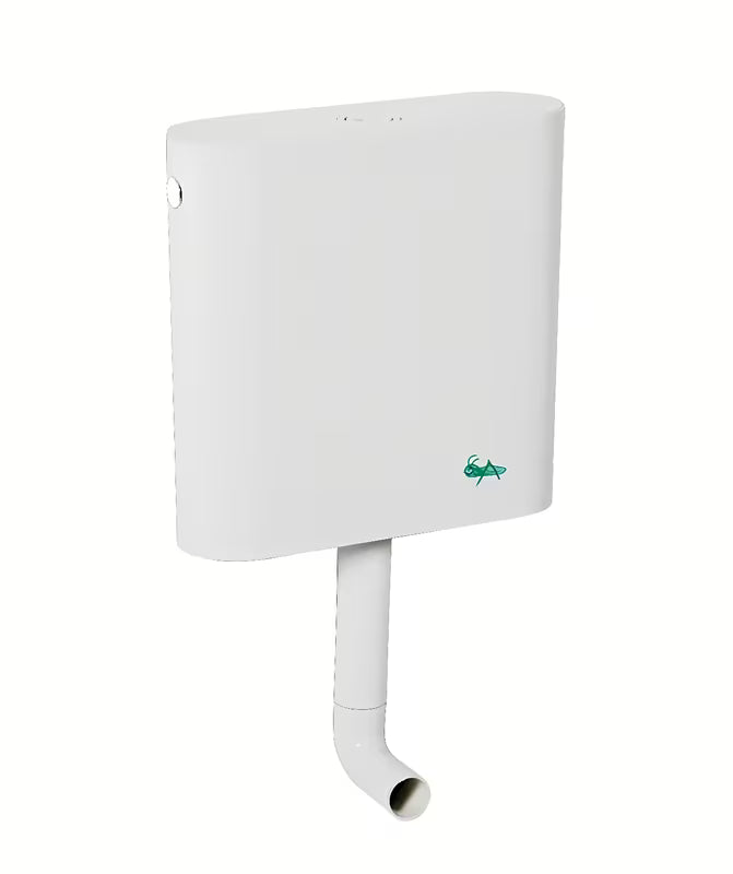 Bijeli vodokotlić za WC Jika od debelostijenske plastike s motivom skakavca