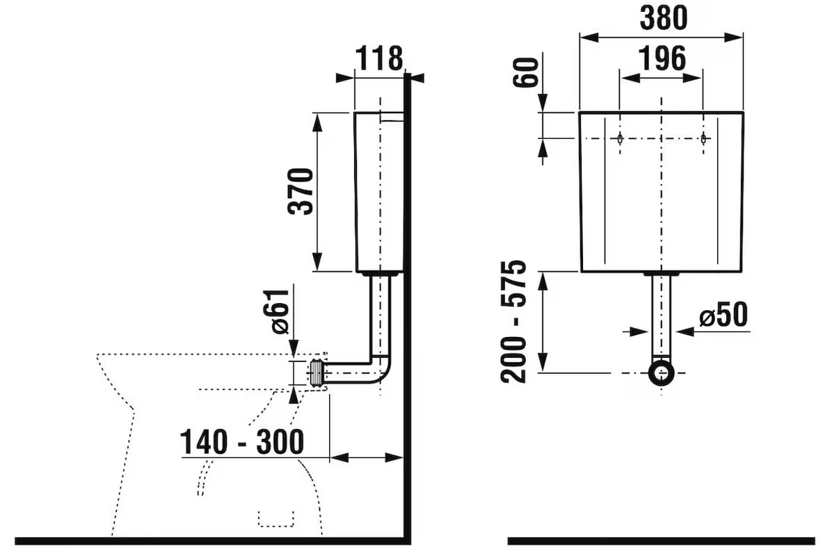 Bijeli vodokotlić za WC Jika od debelostijenske plastike s motivom skakavca