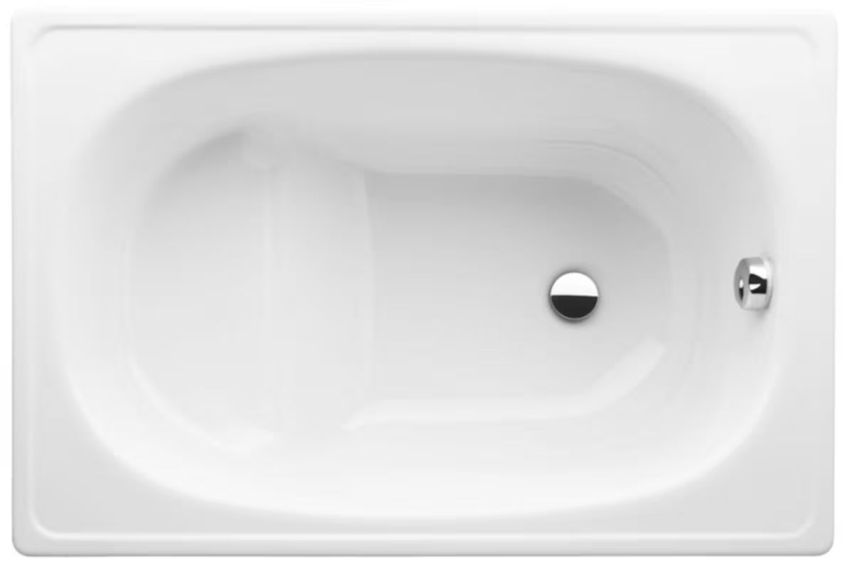 Pravokutna sjedeća kada Jika Siena 105x70 cm od emajliranog čelika pro za lijevu i desnu orijentaciju