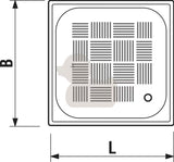 Bijela kvadratna tuš kada Jika Sofia 70x70 cm od emajliranog čelika