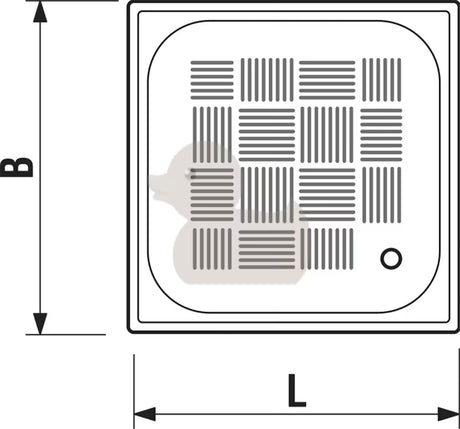 Bijela kvadratna tuš kada Jika Sofia 70x70 cm od emajliranog čelika