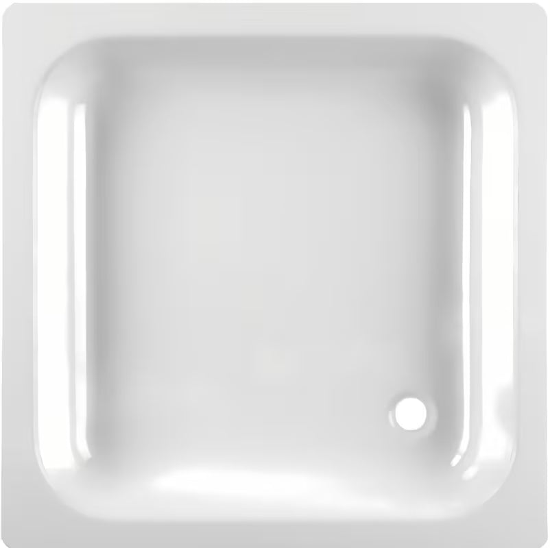 Bijela kvadratna tuš kada Jika Sofia 80x80 cm od emajliranog čelika