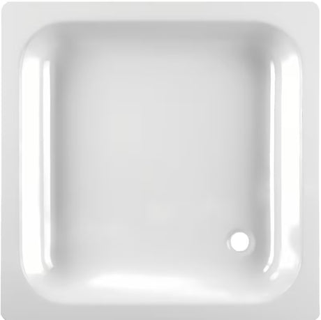 Bijela kvadratna tuš kada Jika Sofia 80x80 cm od emajliranog čelika