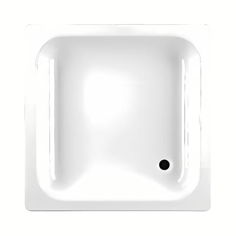 Bijela kvadratna tuš kada Jika od emajliranog čelika, dimenzija 80 x 80 cm