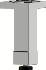 Kromirana noga za namještaj Jika Zeta kao stabilan oslonac za pro kupaonski ormarići i drugi namještaj.