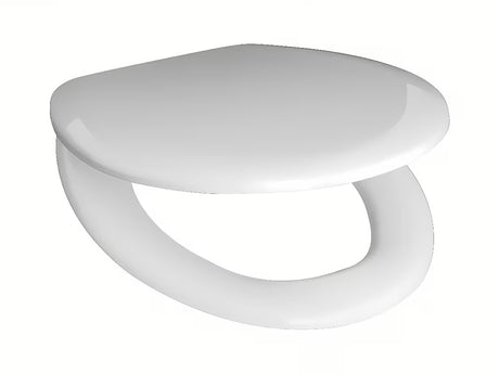 Bijela termoplast WC daska Jika Zeta s poklopcem i čeličnim šarkama